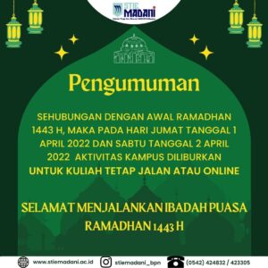 Read more about the article Pengumuman Libur Awal Ramadhan 1443 H
