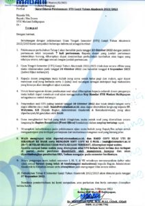 Read more about the article Jadwal Pelaksanaan UTS Ganjil Tahun Akademik 2022/2023