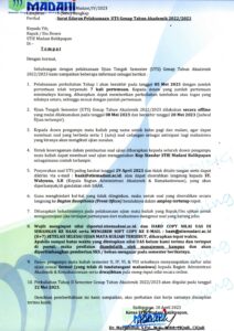 Read more about the article Surat Edaran dan Jadwal UTS Semester Genap 2022/2023